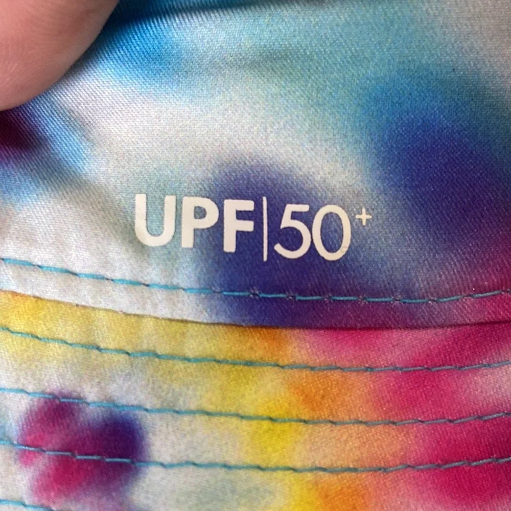 Hurley rainbow tie dye bucket hat OS infant beach tropical summer California